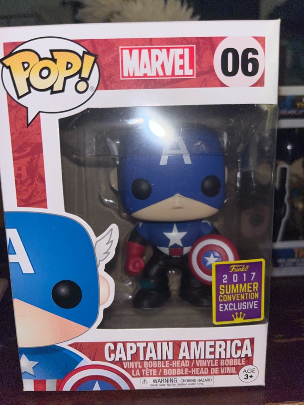 Funko Captain America Pop! Vinyl - Blue, Red, White